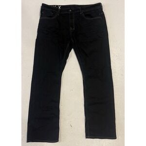 Buffalo David Bitton Jeans Men 38x32 Blue‎ Dark Wash Six-X Flex Slim Straight
